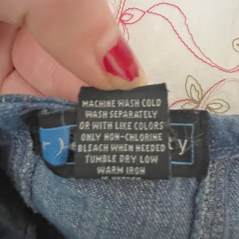 y2k Vintage Relativity Blue Denim Knee Length Skirt Women's Size 18 Plus Size - Picture 4 of 7